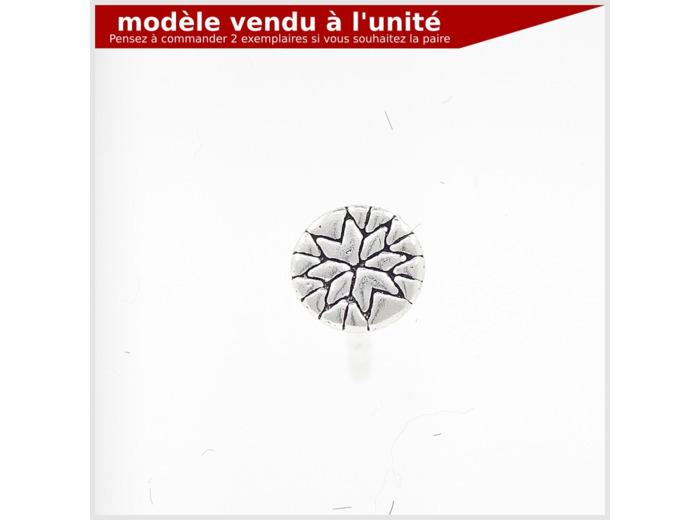Puce d'oreille Fleur en argent massif