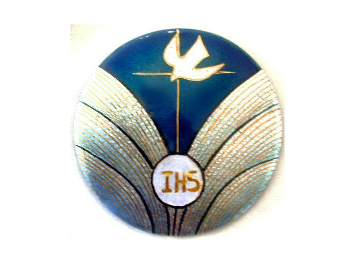 Croix et IHS D8,3cm - EMAUX DU LIBAN