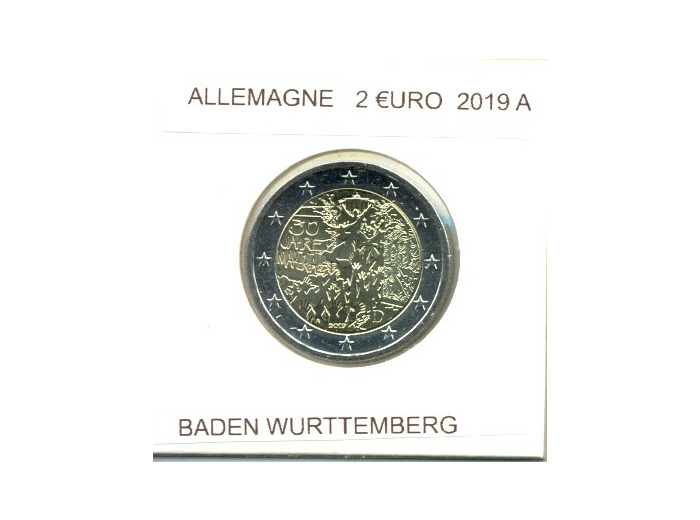 ALLEMAGNE 2019 A  2 EURO COMMEMORATIVE CHUTE DU MUR DE BERLIN SUP