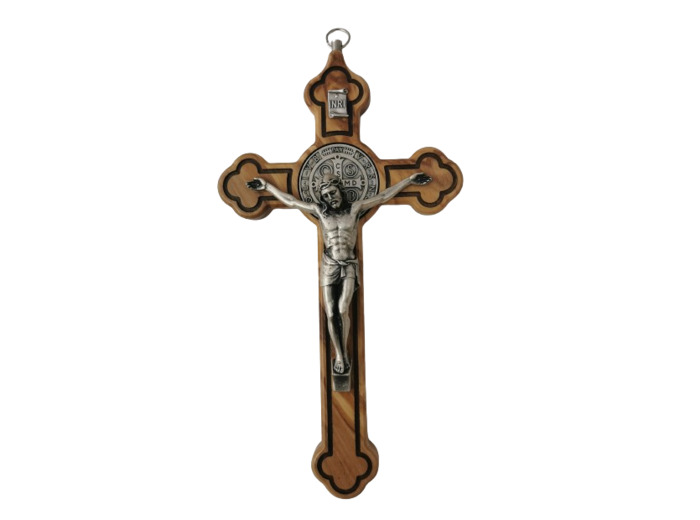 Croix de Saint Benoît en Bois 20cm