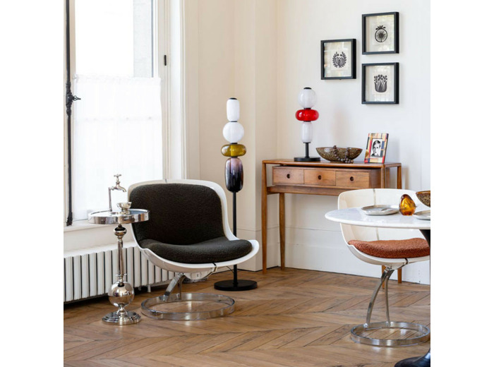 Fauteuil Goldfinger coussin kaki 84x79x71cm