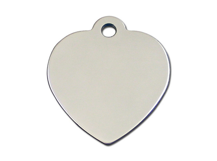 Grand coeur chrome - 3.5x3.5cm