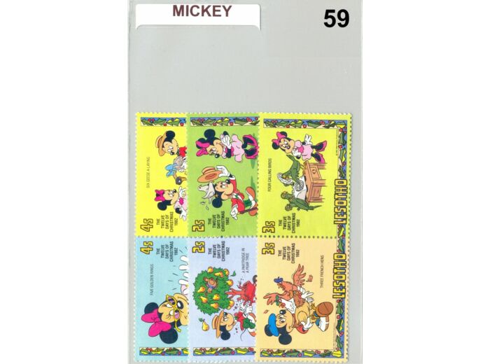 TIMBRES MICKEY DIFFERENTS NEUF ET OBLITERES *59