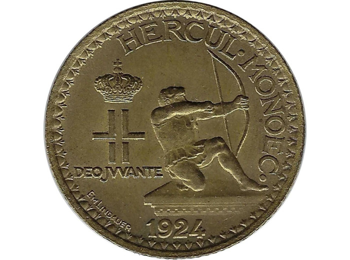 MONACO 1 FRANC 1924 TTB+
