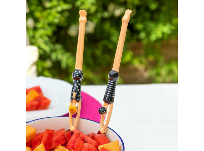 COUVERTS SALADE "quelle salade" NOIR ET BLANC