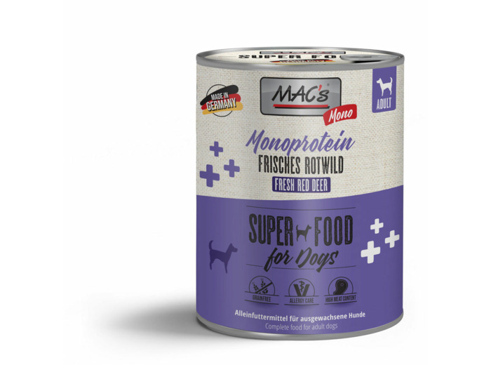 MAC'S Mono Sensitive pour chien, Cerf - 800g