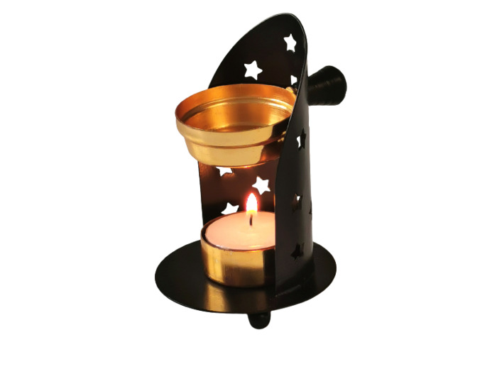 Encensoir métal Ht 11.5cm avec support réglable