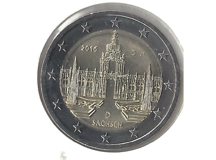 ALLEMAGNE 2016 D  2 EURO COMMEMORATIVE SASCHEN SUP