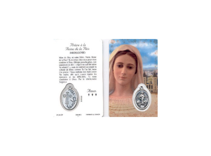 Carte-prière avec insertion MEDJUGORJE - italien