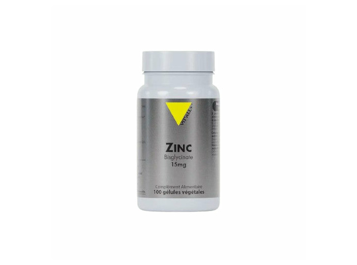Zinc Bisglycinate 15mg-100 gélules végétales-Vit'all+