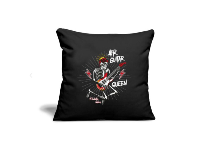 Housse de coussin "Air Guitar" noir