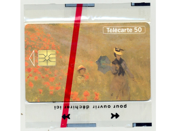 TELECARTE NSB 50 UNITES 08/93 COQUELICOT CLAUDE MONET EN695