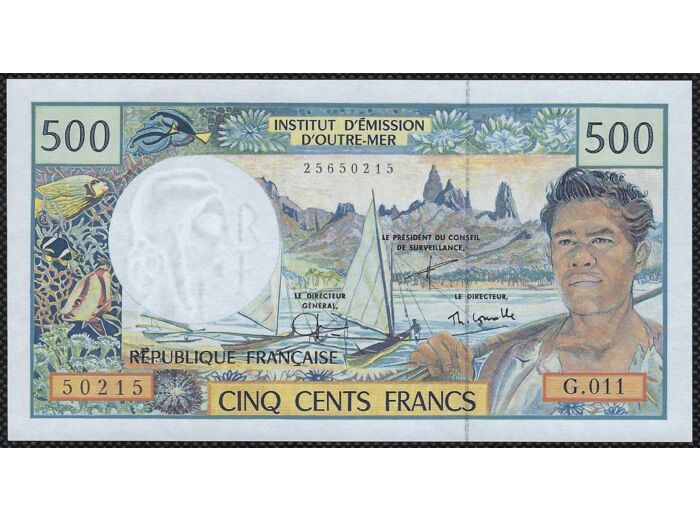 POLYNESIE FRANCAISE 500 FRANCS (ND) 1992 G.011 NEUF (W1b)