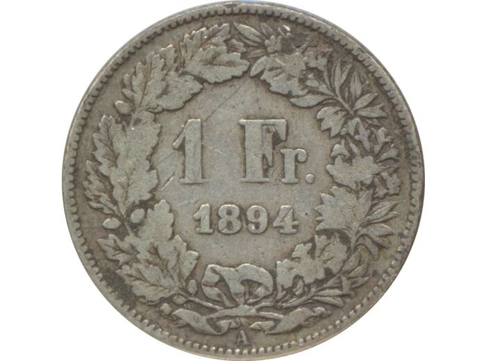 SUISSE 1 FRANC 1894 B TB