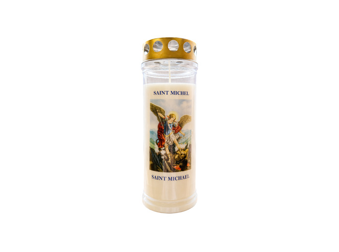 Bougie Funéraire 160 Heures Saint Michel avec Prière