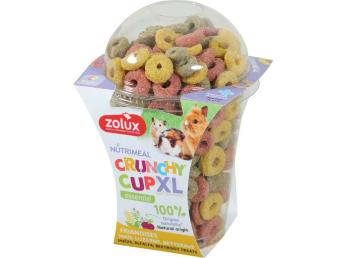 ZOLUX, Crunchy Cup XL, Maïs Luzerne Betterave - 170G