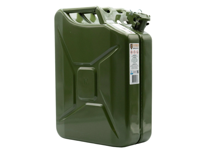 Jerrican carburant 20 L métal : sécurité et transport