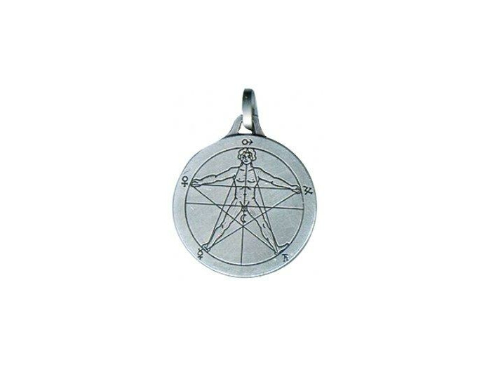 Pentacle d'Agrippa argenté