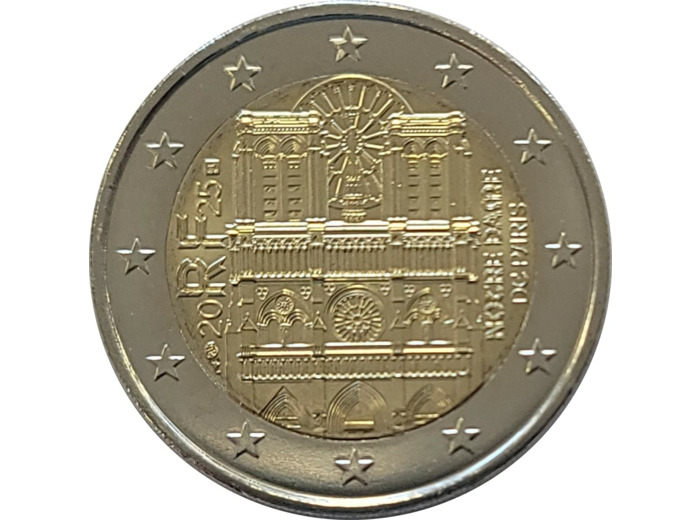 FRANCE 2025 2 EURO NOTRE DAME UNC