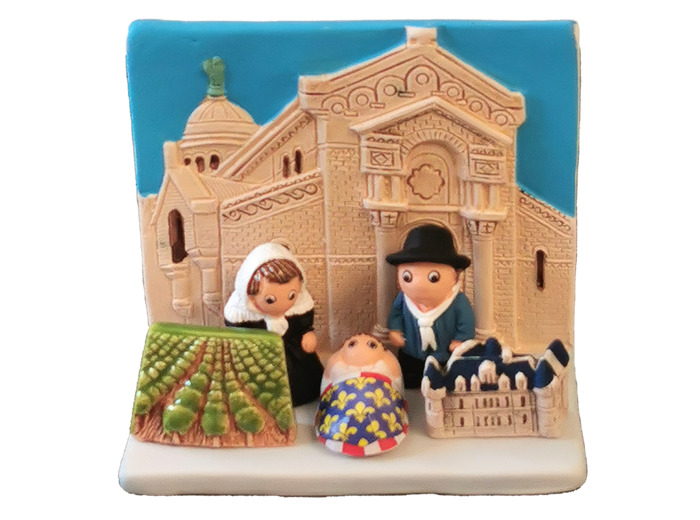 CRECHE en céramique BLOC 8x7cm- TOURAINE