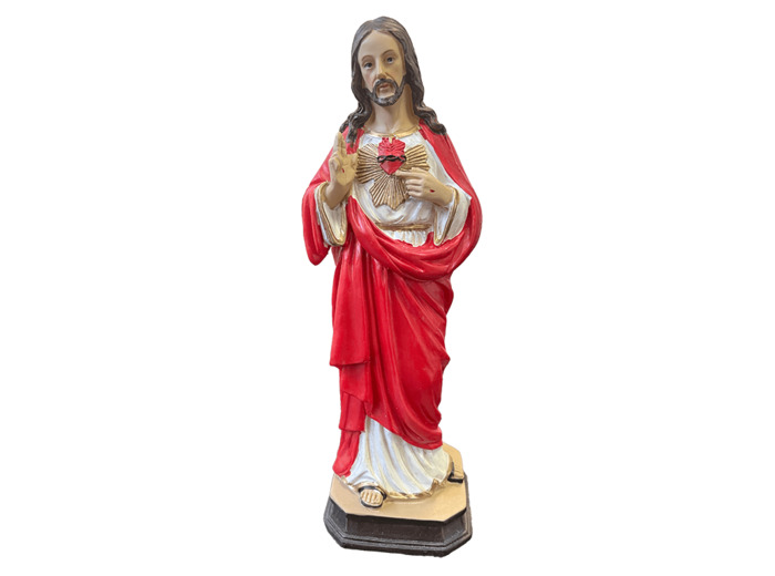 Statue résine 20cm polychrome- SACRÉ-COEUR