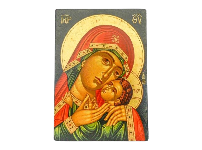 Icône sérigraphiée MDF- 9 x12 cm- KORSUN ROUGE
