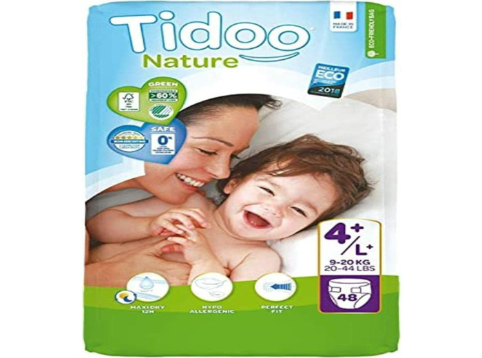 COUCHES BEBE T4+ MAXI 9-20KG (48) Tidoo night and day