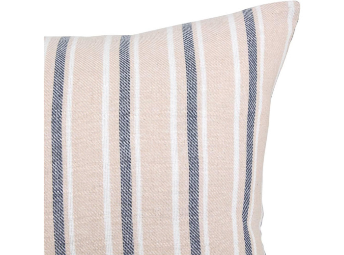 Atmosphera - Coussin Groove 40x40cm rayé Bleu Navy