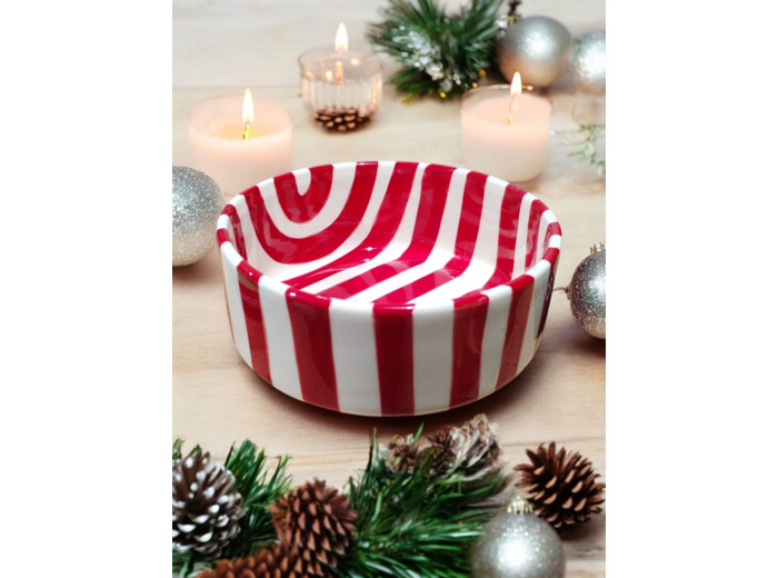 Bol Stripes rayé rouge et blanc