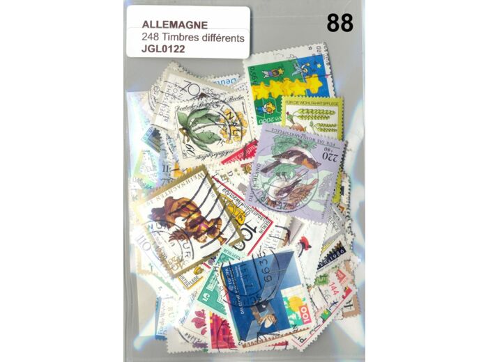248 TIMBRES ALLEMAGNE DIFFERENTS OBLITERES *88