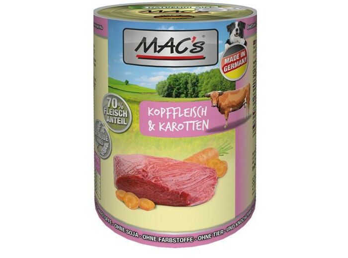 MAC'S humide à la viande Bovine & Carotte pour chien - 400g