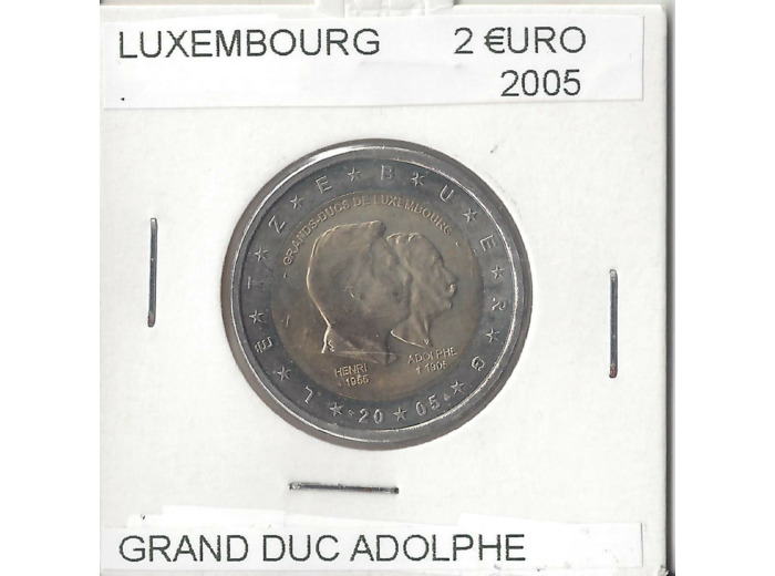 LUXEMBOURG 2005 2 EURO COMMEMORATIVE GRAND DUC ADOLPHE SUP-