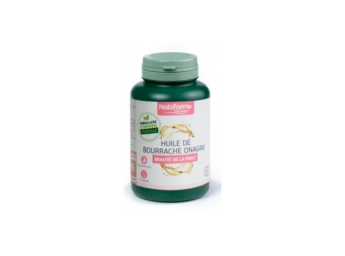 Huile de bourrache + Huile d'onagre bio 120 capsules