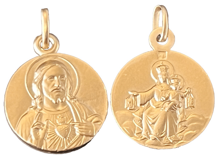 Médaille 16mm en Plaqué Or - SCAPULAIRE