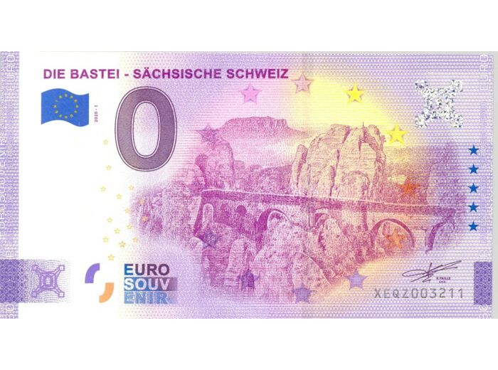 ALLEMAGNE 2020-1DIE BASTEI SACHSISCHE SCHWEIZ BILLET SOUVENIR 0 EURO