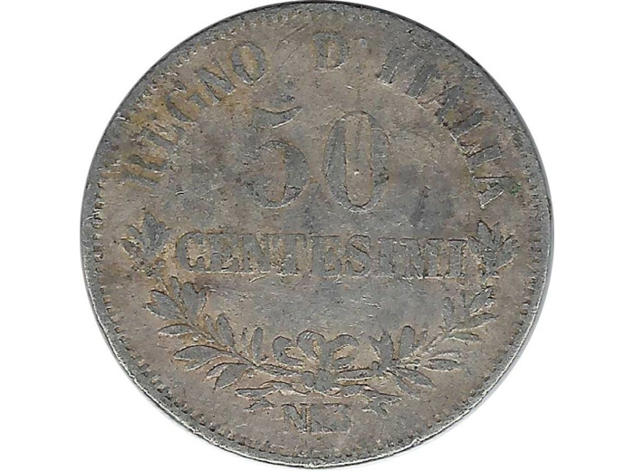 ITALIE 50 CENTESIMI 1863 NBN TB