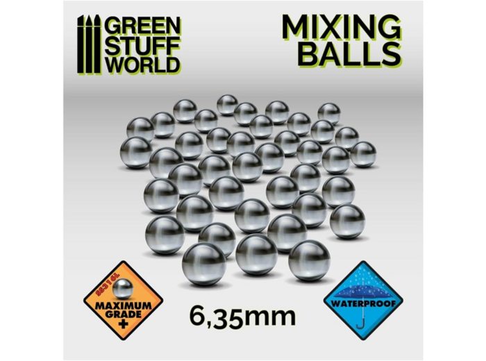 40 Billes de Mélange - Mixing Balls 6.35mm