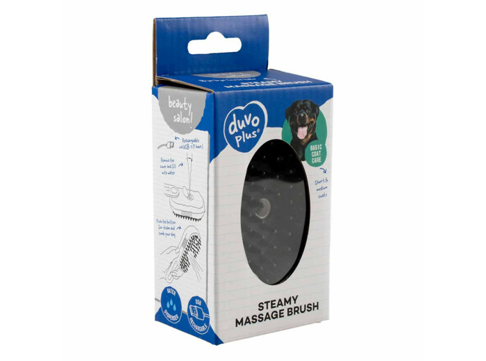 Brosse à vapeur et de massage - 12x6,5x5cm