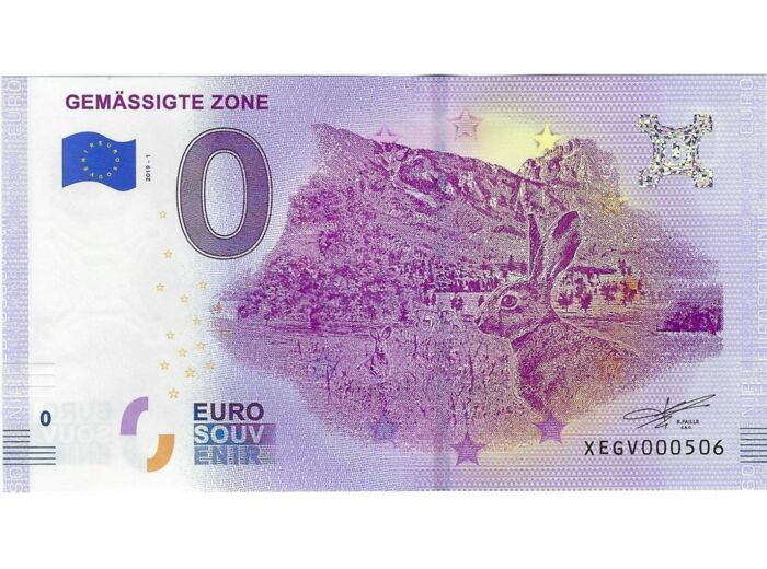 ALLEMAGNE 2019-1 GEMASSIGTE ZONE BILLET SOUVENIR 0 EURO TOURISTIQUE  NEUF