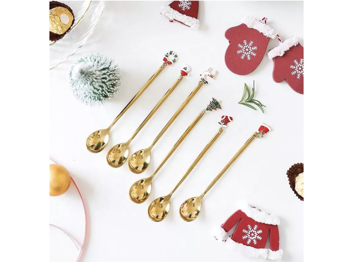 Cuillère dorée déco Noël