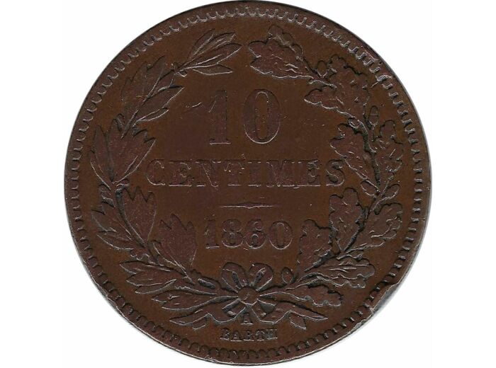 LUXEMBOURG 10 CENTIMES 1860 TB+