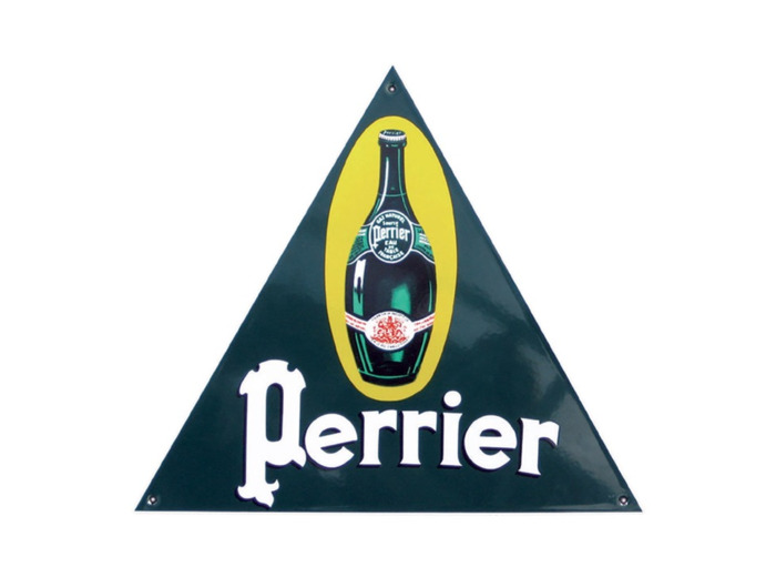 Plaque émaillée - Perrier - 35 x 30 cm - Email Réplica.