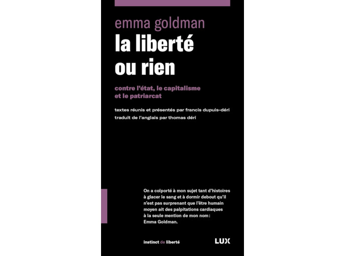 LA LIBERTE OU RIEN -CONTRE L'ETAT, LE CAPITALISME ET LE PATR