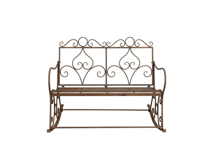 Banc à bascule fer cœur 95x87x116cm