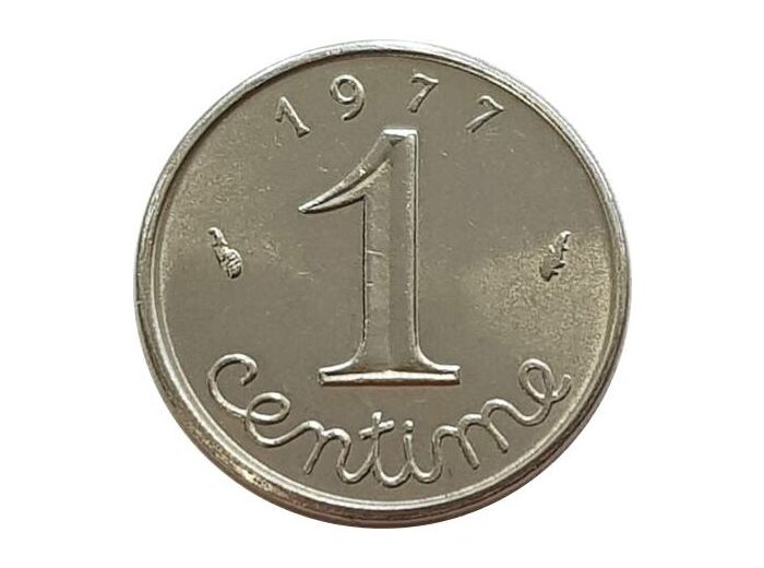 FRANCE 1 CENTIME INOX 1977 SUP (G91)
