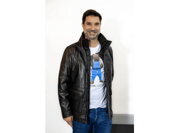 JK 5658 Veste homme cuir noir