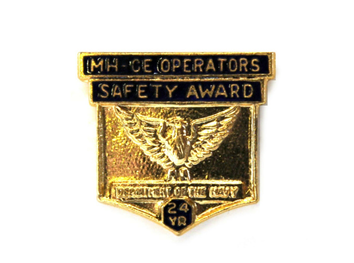 Bouton de revers "Sécurité opérateurs 24 ans" US Navy et USMC
