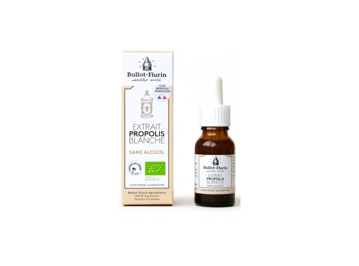 Extrait de Propolis blanche Sans Alcool 15ml