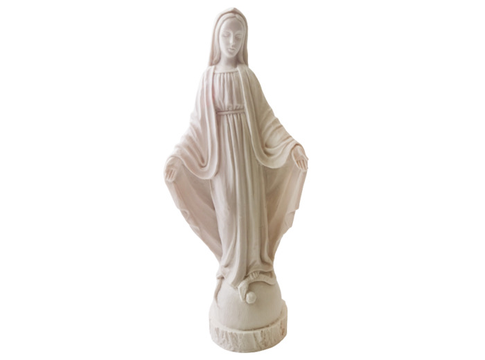 Vierge Miraculeuse 25cm résine BLANCHE