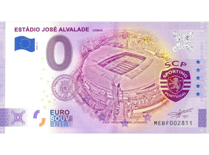 PORTUGAL 2020- 4 ESTADIO JOSE ALVALADE (ANNIVERSAIRE) BILLET SOUVENIR 0 EURO